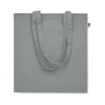 Öko-Baumwolltasche mit langen Henkeln und Bodenfalte, 220 g/m2