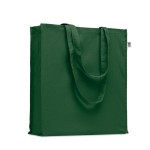 Öko-Baumwolltasche mit langen Henkeln und Bodenfalte, 220 g/m2