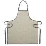 Küchenschürze aus recycelter Baumwolle mit Vodertasche, 220 g/m² farbe schwarz