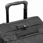 Trolley mit Logo aus RPET 600D mit starrem Boden und Doppelfach sechste Ansicht