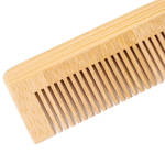Haarkamm aus Bambus als nachhaltiges Werbegeschenk mit Logo bedrucken farbe holzton dritte Ansicht