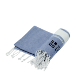 Handtuch-Pareo aus Baumwolle mit Fransen, 180 g/m² Ansicht mit Druckbereich