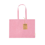Umweltfreundliche Einkaufstasche aus recycelter Baumwolle, 220 g/m² farbe rosa erste Ansicht