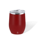 Recycelter doppelwandiger Edelstahlbecher mit Spender, 340 ml farbe rot erste Ansicht