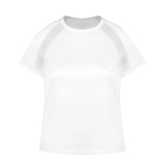 Technisches Damen-T-Shirt aus 100 % atmungsaktivem Polyester, 135 g/m2 farbe weiß erste Ansicht