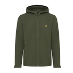 Herren Softshell-Jacke Casual Fit mit Logo bedrucken, Iqoniq, 300 g/m2 farbe khaki Ansicht mit Logo