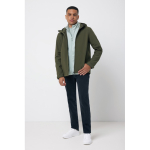 Herren Softshell-Jacke Casual Fit mit Logo bedrucken, Iqoniq, 300 g/m2 farbe khaki Ansicht mit Modell