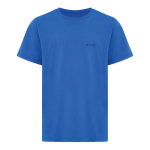 Kinder-T-Shirt aus recycelter Baumwolle Casual Fit, Iqoniq, 160 g/m2 farbe köngisblau Ansicht mit Logo