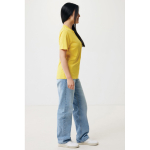 Unisex Sweatshirt aus recycelter Baumwolle, Iqoniq, 160 g/m2 farbe gelb vierte Ansicht mit Modell