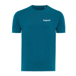 Unisex Sweatshirt aus recycelter Baumwolle, Iqoniq, 160 g/m² farbe blaugrau Ansicht mit Logo