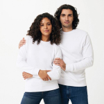 Unisex Pullover aus recycelter Baumwolle Slim Fit, Iqoniq, 280 g/m2 farbe weiß dritte Ansicht