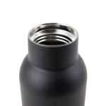Flasche aus recyceltem Edelstahl mit Holzdeckel und Griff, 800 ml farbe schwarz zweite Ansicht
