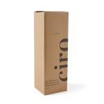 Flasche aus recyceltem Edelstahl mit Holzdeckel und Griff, 800 ml farbe schwarz Ansicht mit Box