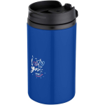 Trinkbecher aus recyceltem Edelstahl mit drehbarem Deckel, 250 ml Ansicht mit Tampondruck