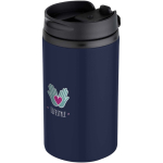Trinkbecher aus recyceltem Edelstahl mit drehbarem Deckel, 250 ml Ansicht mit Tampondruck