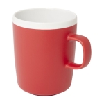 Keramikbecher im matten Außenfinish und weißer Innenseite, 310 ml farbe rot