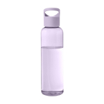 Transparente Flasche aus recyceltem Kunststoff mit Griff, 650 ml farbe lila zweite Vorderansicht