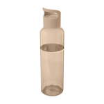 Transparente Flasche aus recyceltem Kunststoff mit Griff, 650 ml