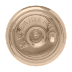 Transparente Flasche aus recyceltem Kunststoff mit Griff, 650 ml dritte Ansicht