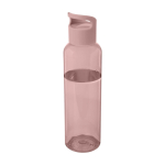 Transparente Flasche aus recyceltem Kunststoff mit Griff, 650 ml