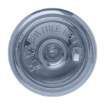 Transparente Flasche aus recyceltem Kunststoff mit Griff, 650 ml dritte Ansicht