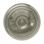 Transparente Flasche aus recyceltem Kunststoff mit Griff, 650 ml dritte Ansicht