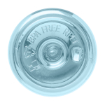 Transparente Flasche aus recyceltem Kunststoff mit Griff, 650 ml dritte Ansicht