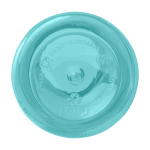 Transparente Flasche aus recyceltem Kunststoff mit Karabiner 400 ml zweite Ansicht