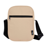 Wasserabweisende Umhängetasche aus recyceltem Polyester mit Taschen zweite Vorderansicht