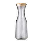 Recycelter Glasbehälter mit Korkdeckel als Werbeartikel, 1 L farbe transparent zweite Ansicht