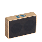 Kabelloser 5.3 Bambus-Lautsprecher mit Solarladefunktion, Solar Bamboo farbe braun Ansicht mit Druckbereich