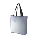 Bedruckbare Stofftasche aus reflektierendem 190D-Polyester farbe silber zweite Ansicht