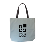 Bedruckbare Stofftasche aus reflektierendem 190D-Polyester farbe silber Ansicht mit Druckbereich