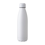 Große Flasche aus Stahl mit Thermofunktion, 750ml farbe weiß erste Ansicht