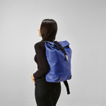 Wasserabweisender Rucksack aus recycelter Baumwolle für 17-Zoll-Laptops, 23 l farbe blau