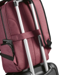 22L-Rucksack aus recyceltem Nylon mit wasserdichten Reißverschlüssen, 16,5” farbe bordeaux Detailansicht