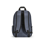Rucksack aus recyceltem Nylon für Laptop, 16,5” farbe blau Ansicht von hinten