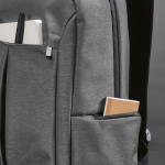 22L-Rucksack aus recyceltem Nylon mit wasserdichten Reißverschlüssen, 16,5” farbe dunkelgrau zweite Detailansicht