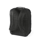 Rucksack aus recycelter Baumwolle mit Wachsbeschichtung, 230 g/m2 farbe schwarz zweite Ansicht