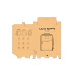 Rucksack aus recycelter Baumwolle mit Wachsbeschichtung, 230 g/m2