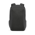 RPET-Rucksack aus schnittfestem Material mit Zahlenschloss, 20 L farbe schwarz Ansicht von vorne