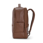 Erweiterbarer Rucksack aus recyceltem Leder für 17-Zoll-Laptops farbe dunkelbraun zweite Ansicht