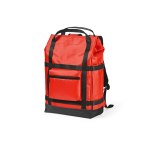 Wasserfester Rucksack aus recycelten Materialien mit Magnetverschluss für 17-Zoll-Laptops farbe rot