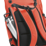Wasserfester Rucksack aus recycelten Materialien mit Magnetverschluss für 17-Zoll-Laptops farbe rot dritte Ansicht