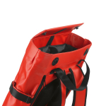 Wasserfester Rucksack aus recycelten Materialien mit Magnetverschluss für 17-Zoll-Laptops farbe rot zweite Detailansicht