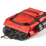 Wasserfester Rucksack aus recycelten Materialien mit Magnetverschluss für 17-Zoll-Laptops farbe rot Detailansicht