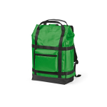 Wasserfester Rucksack aus recycelten Materialien mit Magnetverschluss für 17-Zoll-Laptops farbe grün