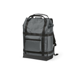 Wasserfester Rucksack aus recycelten Materialien mit Magnetverschluss für 17-Zoll-Laptops farbe dunkelgrau