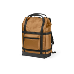 Wasserfester Rucksack aus recycelten Materialien mit Magnetverschluss für 17-Zoll-Laptops farbe camel