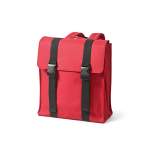 Rucksack aus recyceltem Kunstleder und Kunststoff für 17-Zoll-Laptops farbe bordeaux